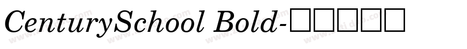 CenturySchool Bold字体转换